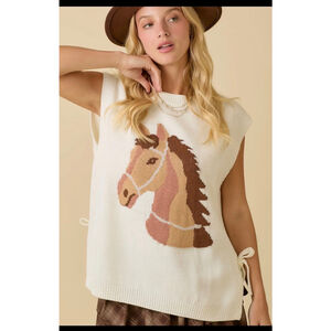 Mainstrip Western Horse Vest Tank SML